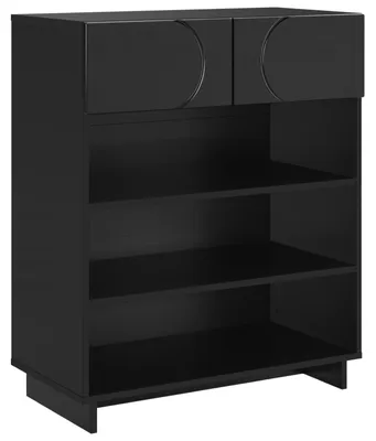 Immagine prodotto di Armadio per scarpe vidaXL, 73 x 38 x 87,5 cm, materiale sintetico, nero