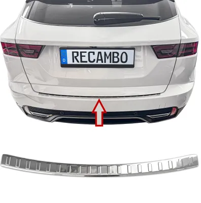 Image de Protection du seuil de chargement en acier inoxydable chromé pour Jaguar E-Pace | X540 | année de construction à partir de 2017>