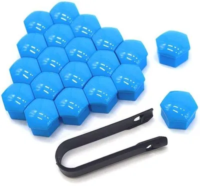 Imagen del producto de Tapas para ruedas de plástico de 21 mm, paquete de 20 unidades, incluye herramienta de extracción, universales, ligeras
