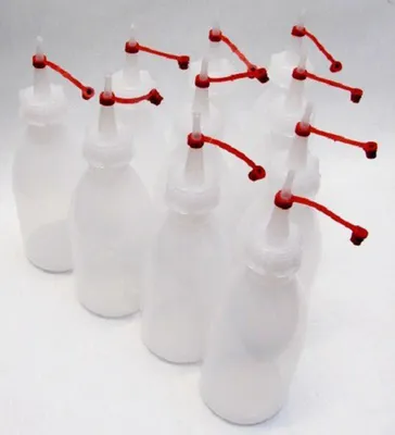 Image de 10 x Flacon à col étroit Flacon de laboratoire 250 ml + bouchon Flacon pissette en PE-LD