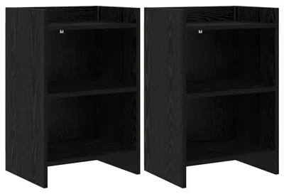 Immagine prodotto di Due comodini in legno noce nero, dimensioni 40 x 30 x 60 cm