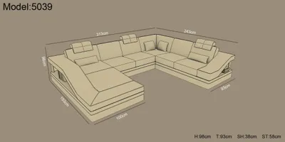 Produktbild von Design Ecken Big Polster Eck Sofa Couch XXL Leder Sofas Garnitur Wohnlandschaft