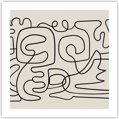 Produktbild von Poster - Poster ohne Rahmen - Linien Figuren Formen - 50x50 cm - Wand Bild - Wanddeko - Wandbilder - Kunstposter - Wandposter - Bilder - Kunstdruck - Wanddekoration - Wandbild - P2XAC50x50-5121