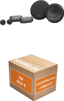 Produktbild von Lautsprecher Boxen Einbaupaket vorne Harman/Kardon FIT6C passend für VW Golf 4 + Kompaktwagen | 400Watt