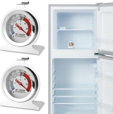Produktbild von Famanu Kühlschrankthermometer Set von 2 - Präzise Temperaturmessungen für Kühlschrank und Gefrierfach