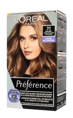 Zdjęcie produktu dla Farba Do Wosw L'oral Paris Preference 7.1 Popielaty Blond