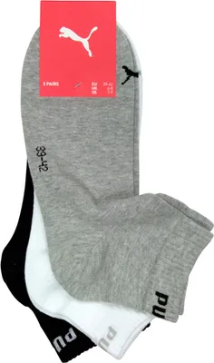 Produktbild von Puma - Quarter Socken 6er Pack - Grau Weiß Schwarz, Größe 43 Eu/46 Eu