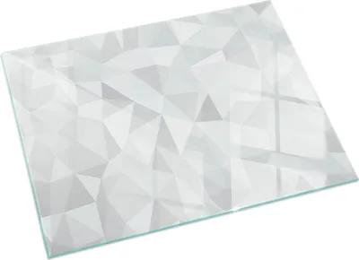 Produktbild von Abstraktes geometrisches Muster – Glasbodenplatte für – Kaminofen – Kaminplatte Glas – Schutzglas – Funkenschutzplatte –Glasbodenplatte Feuerfeste – Hitzeschutzplatte – Bodenschutz aus Glas – 60x40 cm