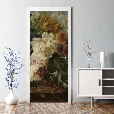 Produktbild von Dekorative Türposter selbstklebend Klebefolie Wandaufkleber Türaufkleber Stilllebenmalerei 85 x 200 cm