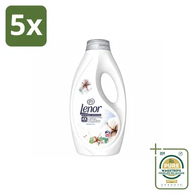 Produktbild von 5 x Lenor Flüssigwaschmittel Baumwollfrische - 900 ml - Vorratspackung - 5 Stücke