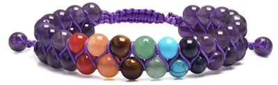 Produktbild von Armband "Chakra" Amethyst- und Chakra Edelsteine, 5-8cm