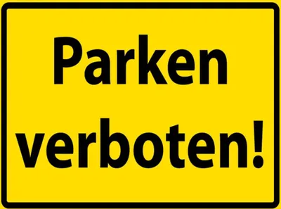 Produktbild von vianmo Holzschild 30x40 cm Parken Verboten gelb