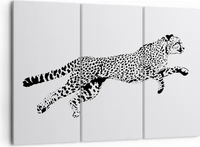 Produktbild von Bild auf Leinwand - Leinwandbild - Gepard Tier Dots - 105x70cm - Wand Bild - Wanddeko - Wandbilder - Leinwanddruck - Bilder - Kunstdruck - Wanddekoration - Leinwand bilder - Wandkunst - CE105x70-3128