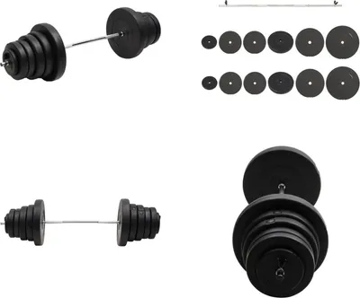 Obrázok produktu pre vidaXL Činka so závažím 90 kg - Činka so závažím - Činka so závažím - Sada činiek - Fitness tréningové vybavenie