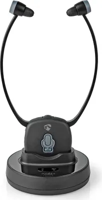 Produktbild von Nedis HPRF021BK, Verkabelt & Kabellos, TV, Kopfhörer, Schwarz