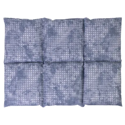 Produktbild von Körnerkissen groß 40x30cm 6-Kammer - Körner Wärmekissen für Mikrowelle und Backofen - Kissen 30x40 - used-look grau-blau - Weizen
