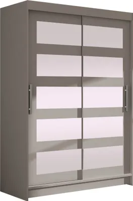 Produktbild von MIRJAN24 Schiebetürenschrank Miami IV, Stilvoll Schlafzimmer Kleiderschrank, Garderobe (Farbe: Cashmere, ohne Beleuchtung)