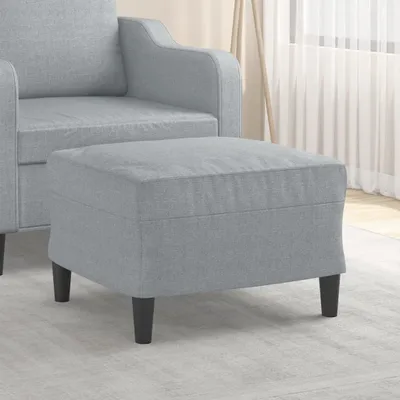 Image de The Living Store Tabouret de pied gris clair 60x50x41 cm Tissu