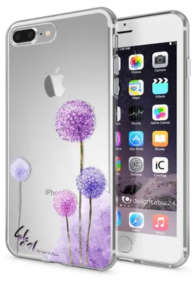 Produktbild von iPhone 8 Plus / 7 Plus Hülle Handyhülle von NALIA, Silikon Case Cover Bumper Dandelion Pink