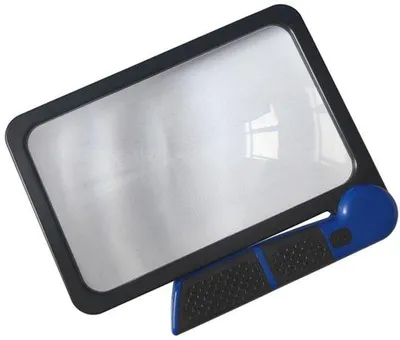 Image de Loupe de lecture 30 x 13,5 x 2,5 cm, grossissement 5x, 48 LED