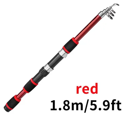 Immagine prodotto di Canna da pesca telescopica, 2,1 metri, in fibra di carbonio, ideale per i viaggi