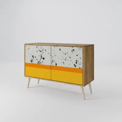 Produktbild von Spacerebels Kommode mit 2 Türen - Sideboard Komodenschrank - Highboard - Kleiderschrank Möbel - Wohnzimmer Schlafzimmer - 57,5×111×42 (HxBxT)