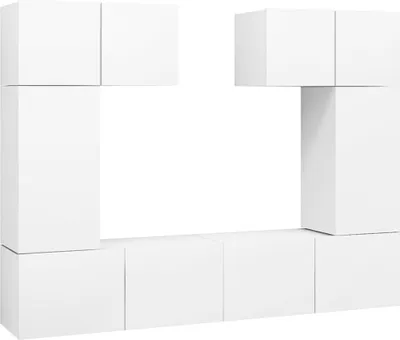 Obrázek produktu pro vidaXL 6dílná sada TV skříněk Bílé dřevo Materiál
