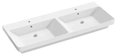Produktbild von THALIE 120 Keramik-Dopplewaschtisch 120x46cm, weiss