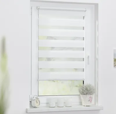 Produktbild von Lichtblick Duo Rollo Klemmfix, ohne Bohren Weiß, 100 cm, 100 cm x 150 cm (B x L) KDR.100.150.02