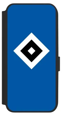 Produktbild von NIVOCASE Klapphülle für Samsung Galaxy A14 5G  Handyhülle aus Kunst Leder NIVOflip schwarz HSV Hamburger SV Logo