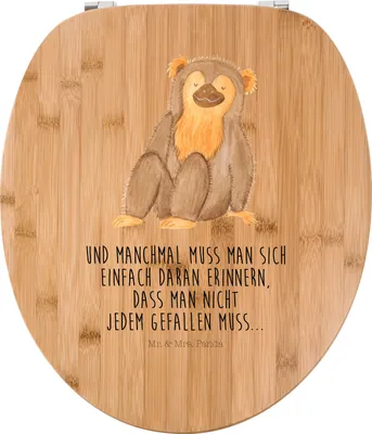 Produktbild von Mr. & Mrs. Panda Klodeckel Affe - Transparent - Geschenk, Afrika, WC-Sitz, Liebe, Respekt, Affen, WC Brille, klo deckel, Selbstbewusstsein, Motivation, Klositz, Klobrille