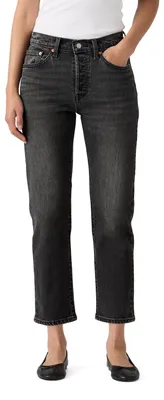 Produktbild von Levi's Damen Jeanshose 501 Crop High Rise, Straight Fit, Schwarz (Delivery Dista