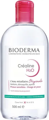 Zdjęcie produktu dla Bioderma Crealine H2O Woda Micelarna Skóra Wrażliwa I Podrażniona 500Ml