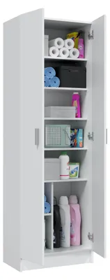 Produktbild von Habitdesign, Schuhschrank mit 2 Türen und 6 Ablagen – geräumiger Mehrzweckschran
