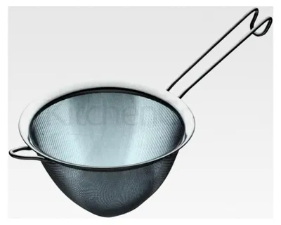 Produktbild von Konisches Küchensieb aus Edelstahl, Extra großes Passiersieb mit Griff, Ø 18 cm