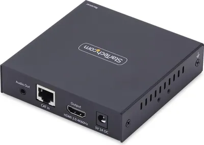 Image de StarTech.com IH2006-KVM-RX, Récepteur, Câble, 3840 x 2160 px, 60 Hz, Noir, Métal