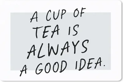 Produktbild von MuchoWow® Schreibtischunterlage Sprichwörter - Tee - Eine Tasse Tee ist immer eine gute Idee - Zitate 60x40 cm - XXL Mauspad - Großes Mauspad