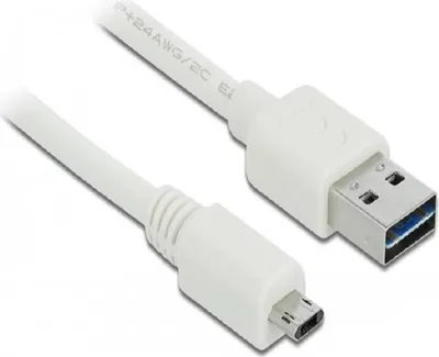 Produktbild von DeLOCK 84805, 0,2 m, USB A, Micro-USB B, USB 2.0, 0,48 Gbit/s, Weiß