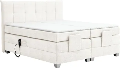 Produktbild von Boxspringbett Bern 180x200 cm mit Motor weiß Coral 70
