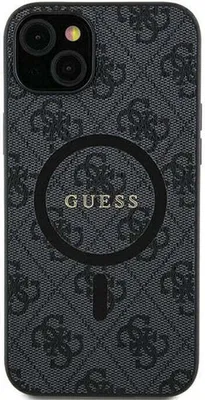 Produktbild von Guess Husa 4G Leather Metal Logo MagSafe Samsung Galaxy S24 Ultra Negru