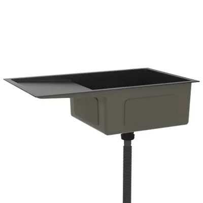 Produktbild von Cloris DesignMöbel Spülen - Schwarz Handgemachte Einbauspüle Schwarz Edelstahl Schlichtes3200510