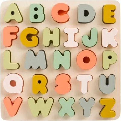 Obrázek produktu pro Dětské dřevěné abecední puzzle - 3+