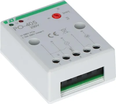 Produktbild von Zeitrelais PO-405 mit Rückfallverzögerung, Kontakte: 1NO, I=10A, Anschlusskabel