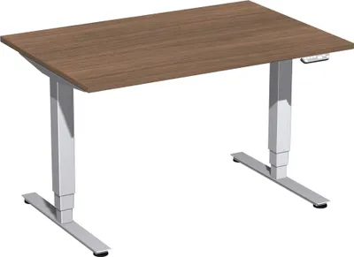 Produktbild von Gera Elektro Pro+ Elektro-Hubtisch höhenverstellbar, 1200x800x625-1285, Nussbaum/Silber