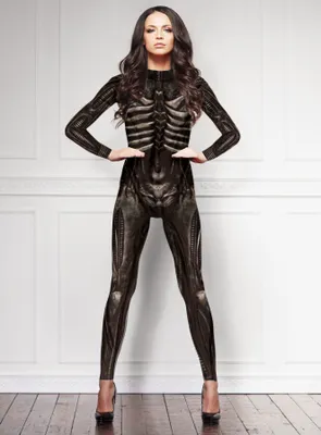 Produktbild von Xenomorph Catsuit Kostüm Größe: L-XL