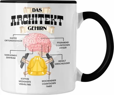 Produktbild von Trendation - Architekt Tasse Lustiges Geschenk für Architekten Spruch Becher Geburtstag Weihnachten (Schwarz)