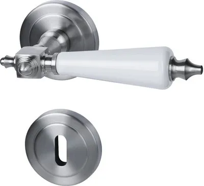Produktbild von Rosettengarnitur BB Triton satiniert/weiß