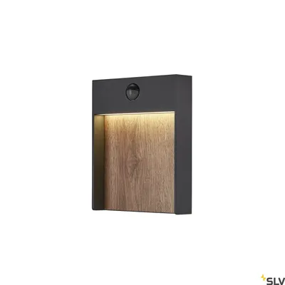 Obrázok produktu pre SLV 1002955 FLATT SENSOR Vonkajšie nástenné svietidlo LED s povrchovou montážou 3000K IP65 antracit/hnedá