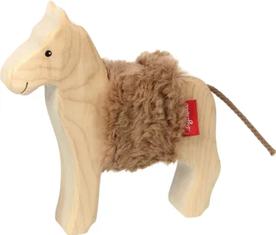 Obrázek produktu pro sigikid Cudly Wudly dřevěné zvíře kůň, dřevěná figurka, hrací figurka, dřevěná hračka, hračka, dekorace, 39395