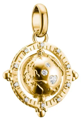 Thomas Sabo CC1348-M01-14 Charm-Anhänger Globus Goldfarben 1